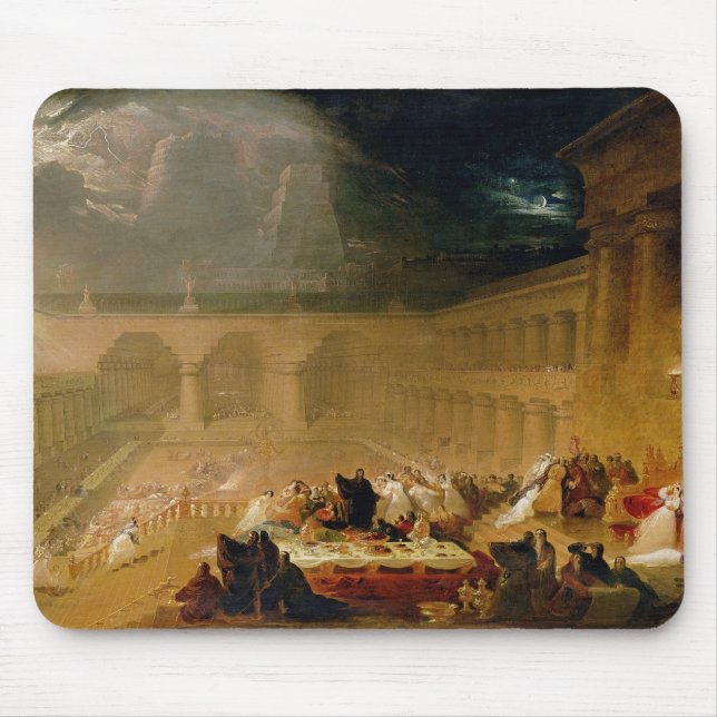 Belsazar's Fest (Öl auf Leinwand) Mousepad (Vorne)