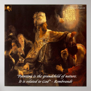 Belshazzars Fest & Rembrandt Zitatposter Poster
