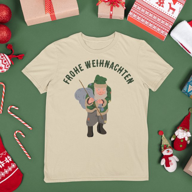 Belsnickel Cartoon Personalisiert Weihnachten T-Shirt (Von Creator hochgeladen)
