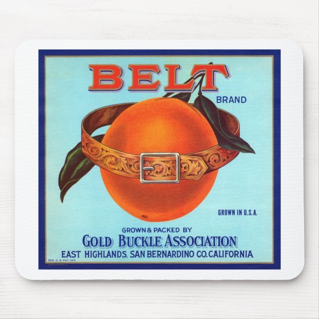 Belt Brand California Orange Mousepad (Vorne)