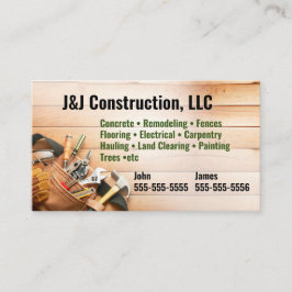 Belt Business Card für Baufirmen Visitenkarte