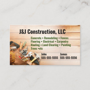 Belt Business Card für Baufirmen Visitenkarte