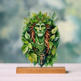 Beltane Celtic Greenman Forest God Sabbat Altar Acrylschild