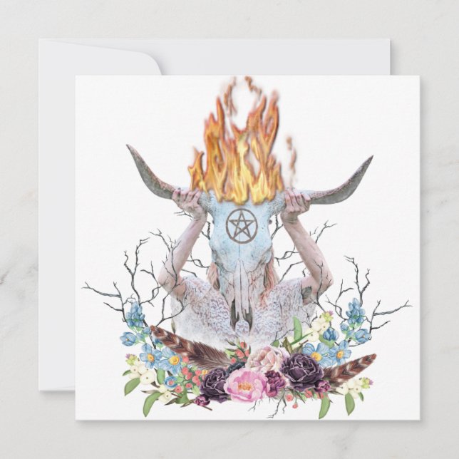 Beltane Feuerwald Ritual Scene May Day Karte (Vorderseite)