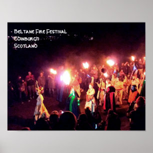 Beltane Fire Festival Prozession der Maikönigin Poster