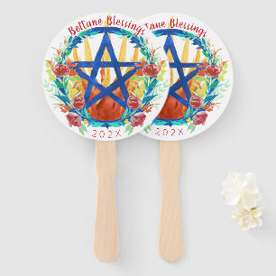 Beltane Fire Summer Blume Pentagramm Wicca Sabbat Fächer