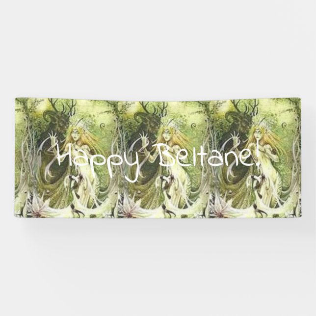Beltane horrte Gott und Göttin Banner (Horizontal)