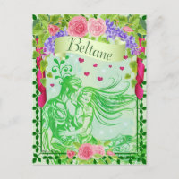 Beltane Pagan Fantasy Postcard