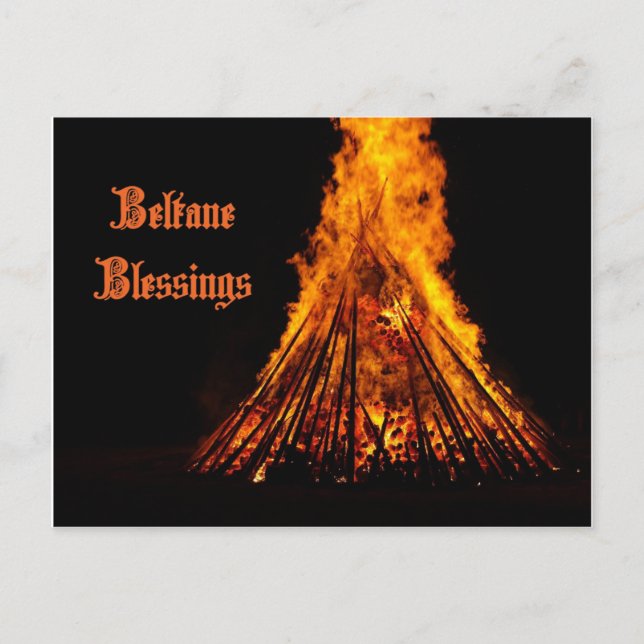 Beltane Segnungen Postkarte (Vorderseite)