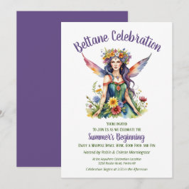 Beltane Sommerfee Florale Sabbat-Party Einladung