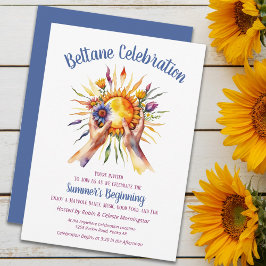 Beltane Sommersonne Floral Sabbat-Party Einladung