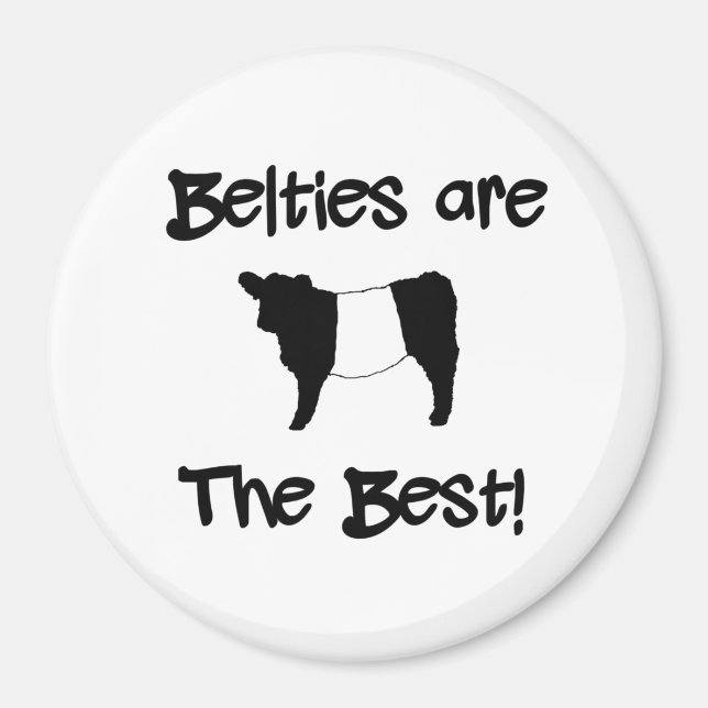 Belties sind die schönste geliebte Galloway Kuh Magnet (Vorne)