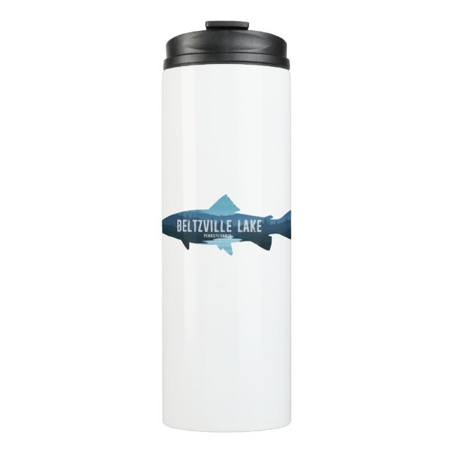 Beltzville Lake Pennsylvania Fisch Thermosbecher (Vorderseite)