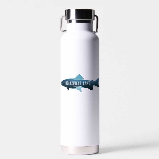 Beltzville Lake Pennsylvania Fisch Trinkflasche (Vorne)