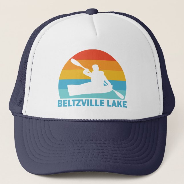 Beltzville Lake Pennsylvania Kayak Truckerkappe (Vorderseite)