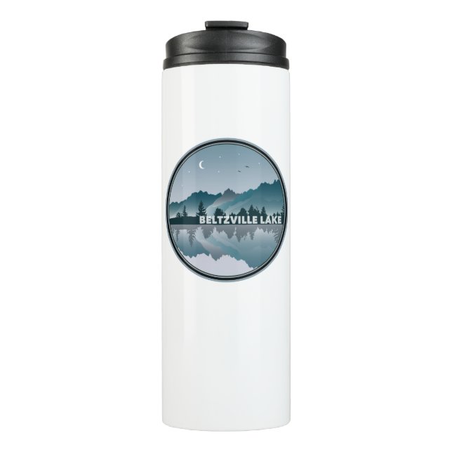 Beltzville Lake Pennsylvania Reflektion Thermosbecher (Vorderseite)