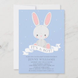 Belüftete Bunny Rabbit Boy Babydusche Einladung