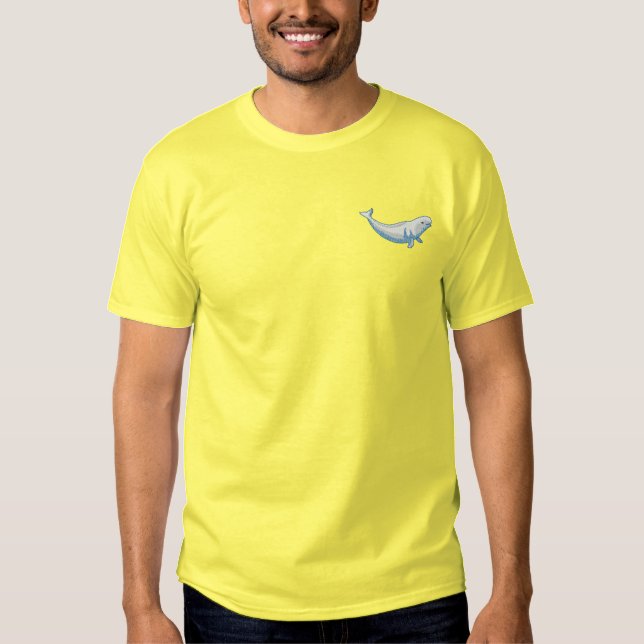 Beluga Besticktes T-Shirt (Vorderseite)