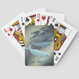Beluga Cards Custom Whales Art Players Spielkarten