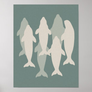 Beluga Pod Illustriert Poster