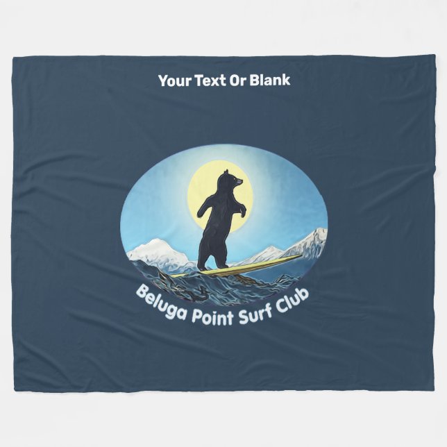 Beluga Point Surf Club Fleecedecke (Vorderseite (Horizontal))