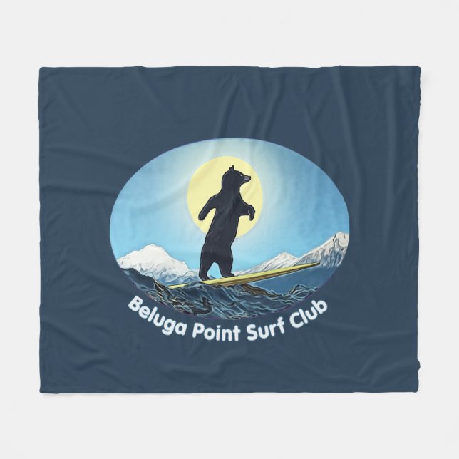 Beluga Point Surf Club Fleecedecke (Vorderseite (Horizontal))