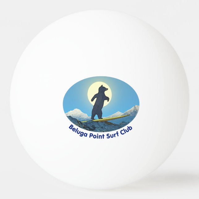 Beluga Point Surf Club Tischtennisball (Vorderseite)