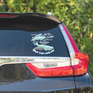 Beluga-Wal-Kunst-Aufkleber Personalisierte Wal-Auf Aufkleber