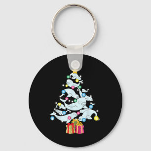 Beluga-Wal-Weihnachtsbaum-Wale Weihnachten Schlüsselanhänger