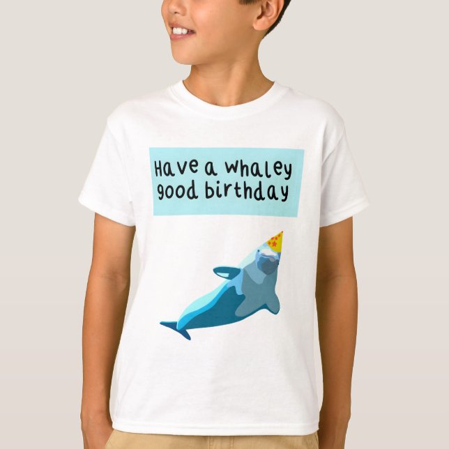 Beluga Whale Birthday Artwork Playful Marine Mamma T-Shirt (Vorderseite)