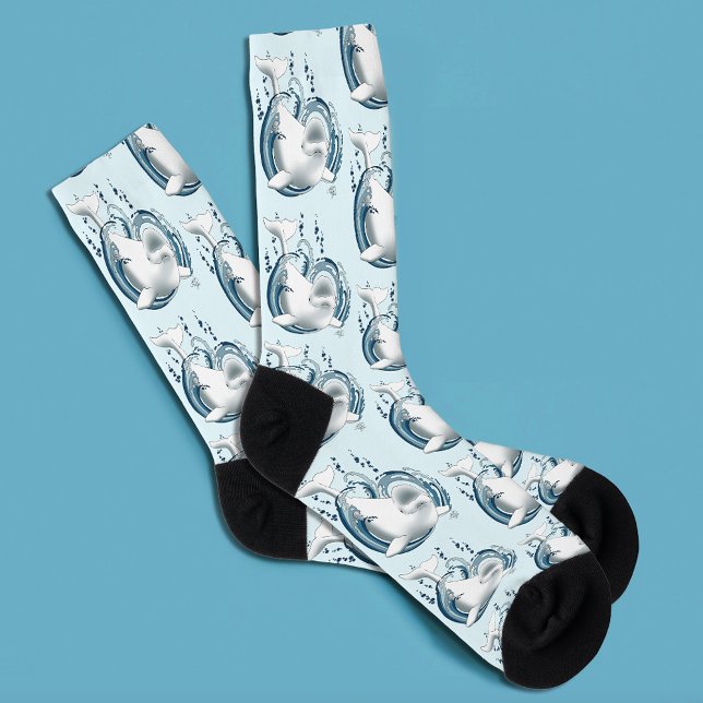 Beluga Whale Blue Socken (Von Creator hochgeladen)