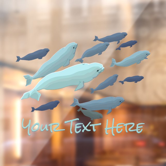 Beluga Whale Decal Custom Whale Art Window Fensteraufkleber (Blatt 2)