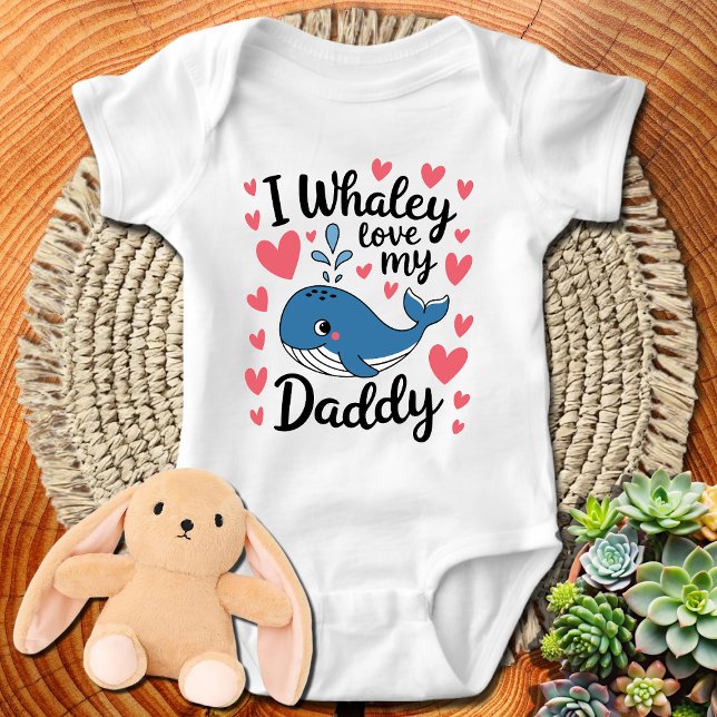 Beluga Whale I Whaley Liebe My Daddy Baby Strampler (Von Creator hochgeladen)