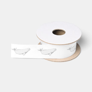 Beluga Whale Illustration Whale Lover Geschenk Whi Satinband