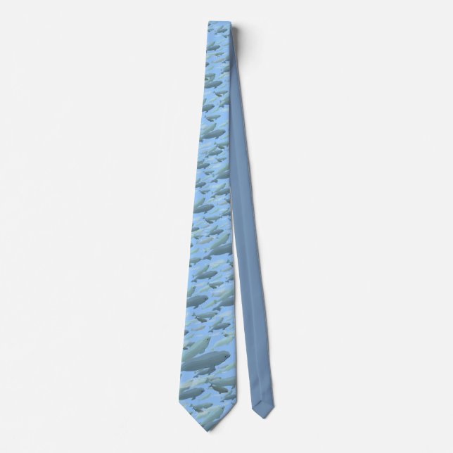 Beluga Whale Krawatte Blue Beluga Whales Neckties (Vorderseite)