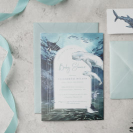 Beluga Whale Ocean Baby Shower Einladung