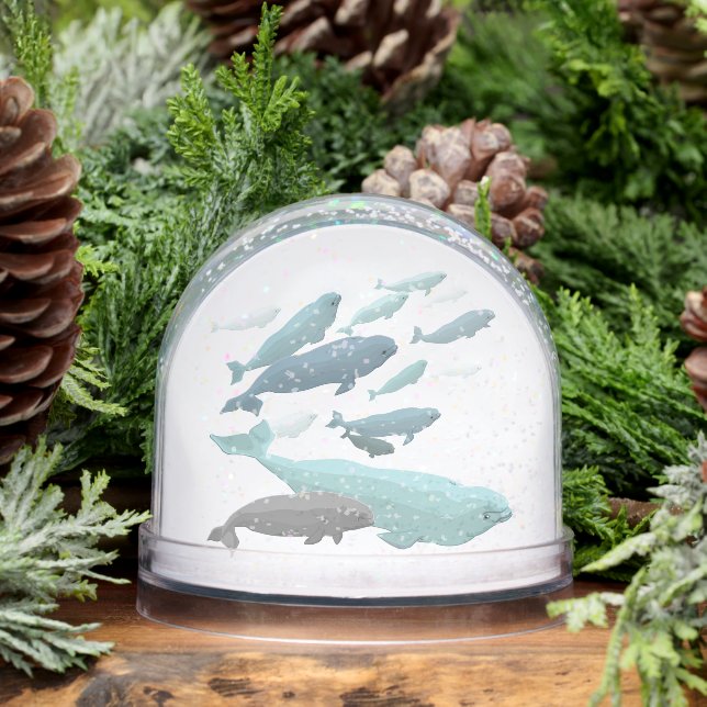 Beluga Whale Snow Globe Custom Whale Snow Globe (Hiver)