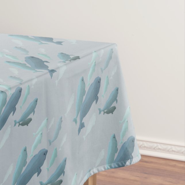 Beluga Whale Tablecloth Whale Art Tableclout Tischdecke (Beispiel)