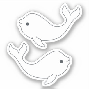 Beluga Whale Vinyl Stickers Aufkleber