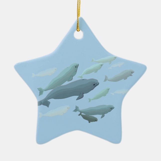 Beluga Whales Ornament Personalisiert Whale Orname (Vorne)