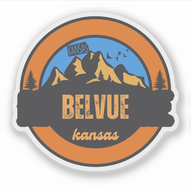 Belvue, Kansas Aufkleber (Vorderseite)