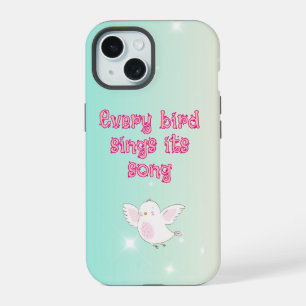 Bemale Handyhülle mit Vogel bemalt iPhone 15 Hülle