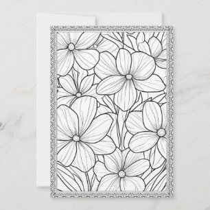 Bemalen Sie Ihre eigene elegante Blumen-Grußkarte Dankeskarte