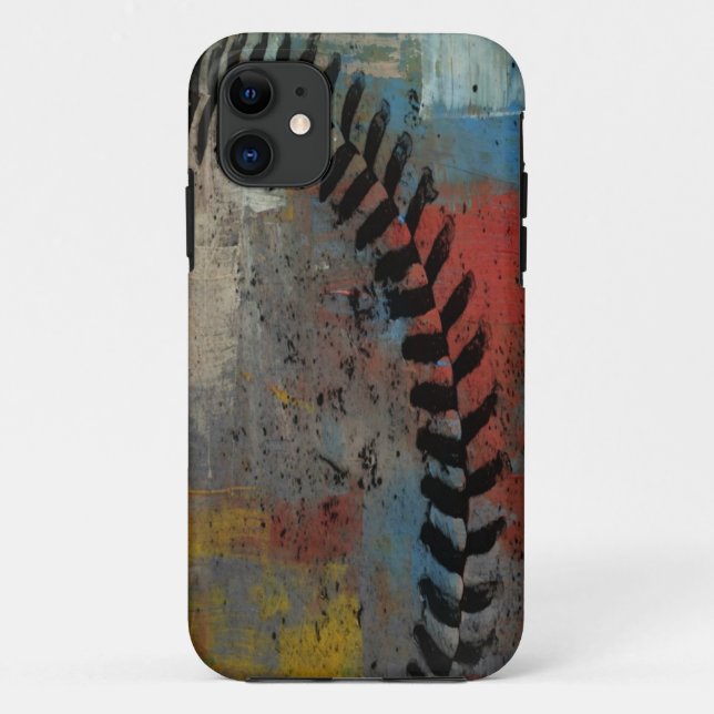 bemalt Baseball-iPhone-Gehäuse Case-Mate iPhone Hülle (Rückseite)