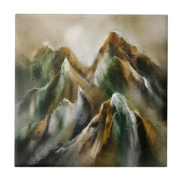 Bemalte Berge Fliese