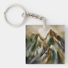 Bemalte Berge Schlüsselanhänger