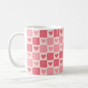 Bemalte Herzen Liebesmuster Klassische Tasse