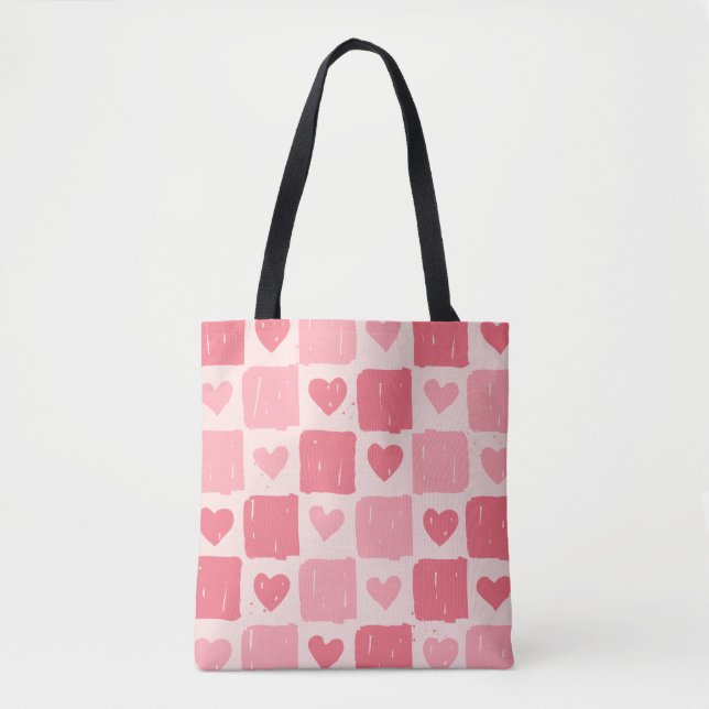 Bemalte Herzen Love Muster-Tasche Tasche (Vorderseite)