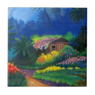 Bemalte Insel-Hüttenfliese Fliese