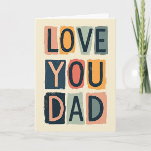 Bemalte Karte "Ich liebe dich, Papa"